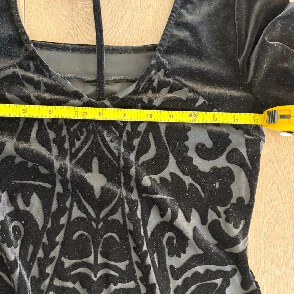 Free people black velvet dress NWT size S - Picture 5 of 6